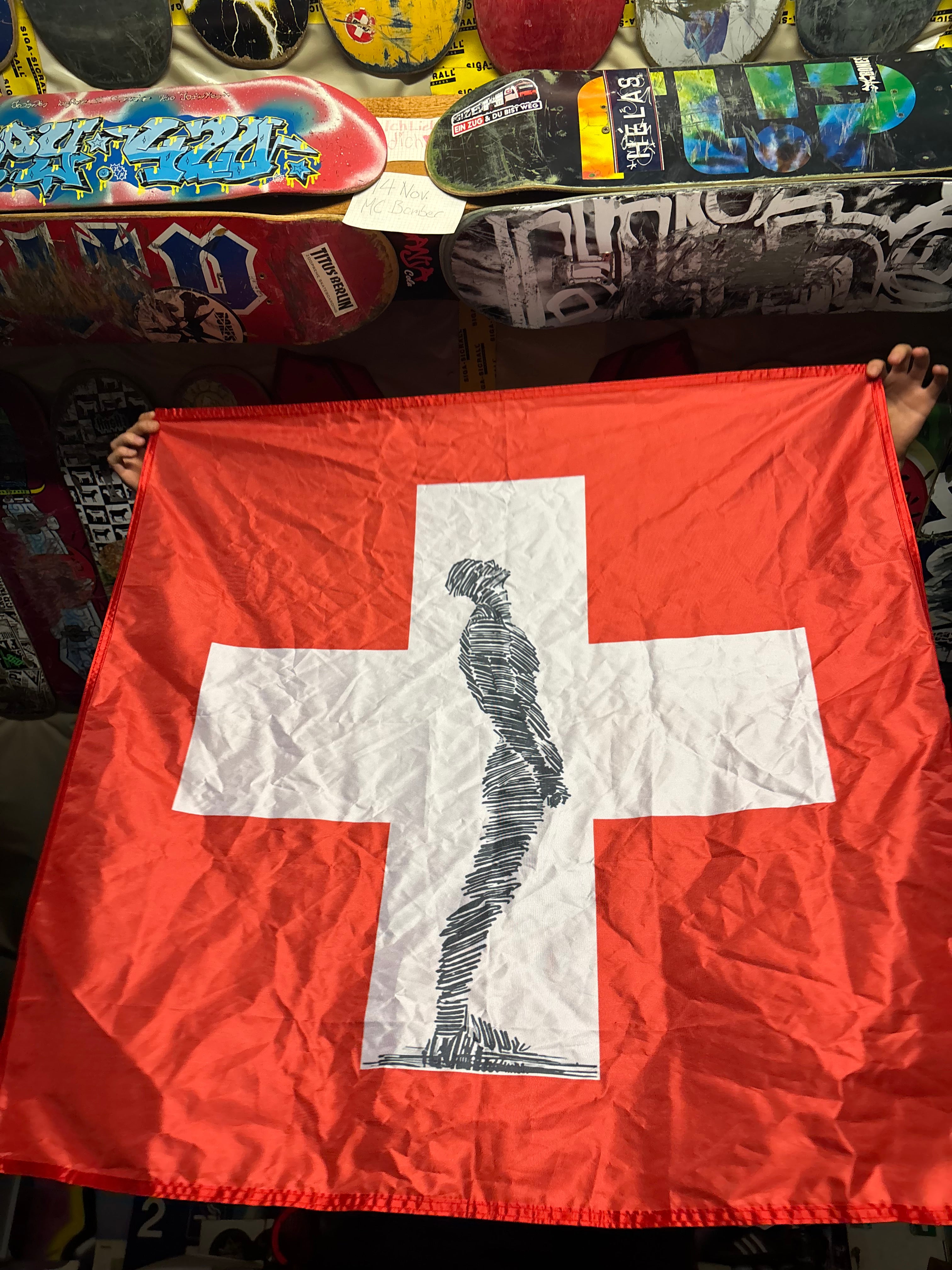 Topsdown ! Schweizer Fahne