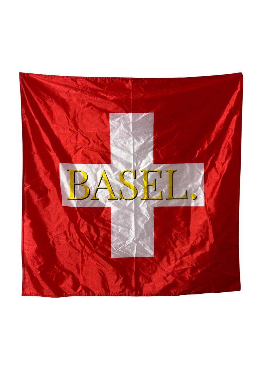 Schweiz Basel Fahne | Schweizer Kreuz mit Basel Schrift
