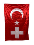 Schweiz Türkei Fahne | Halb Schweiz Halb Türkei Flagge