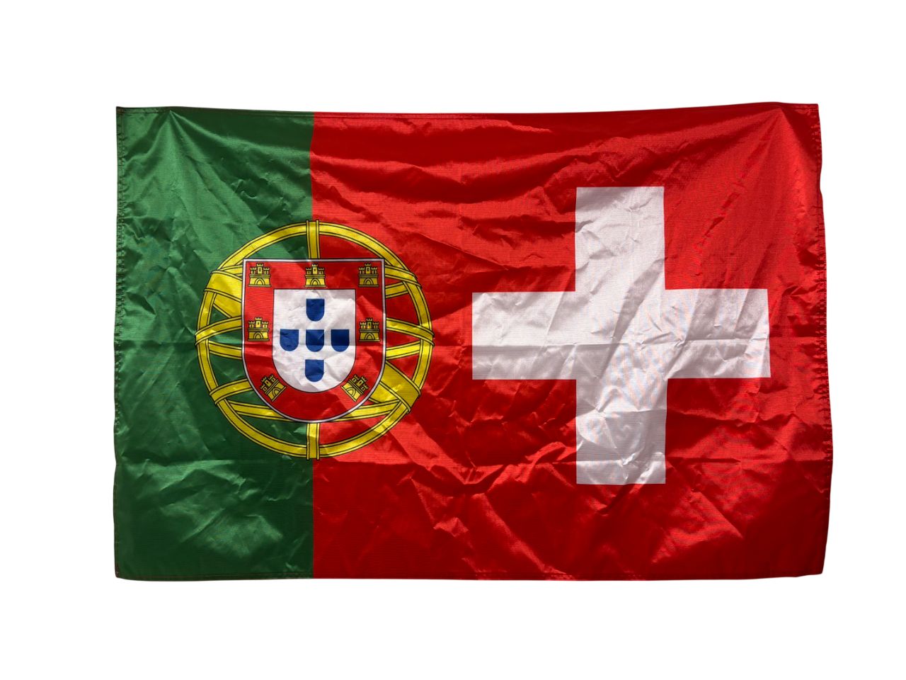Schweiz Portugal Fahne | Halb Schweiz Halb Portugal Flagge